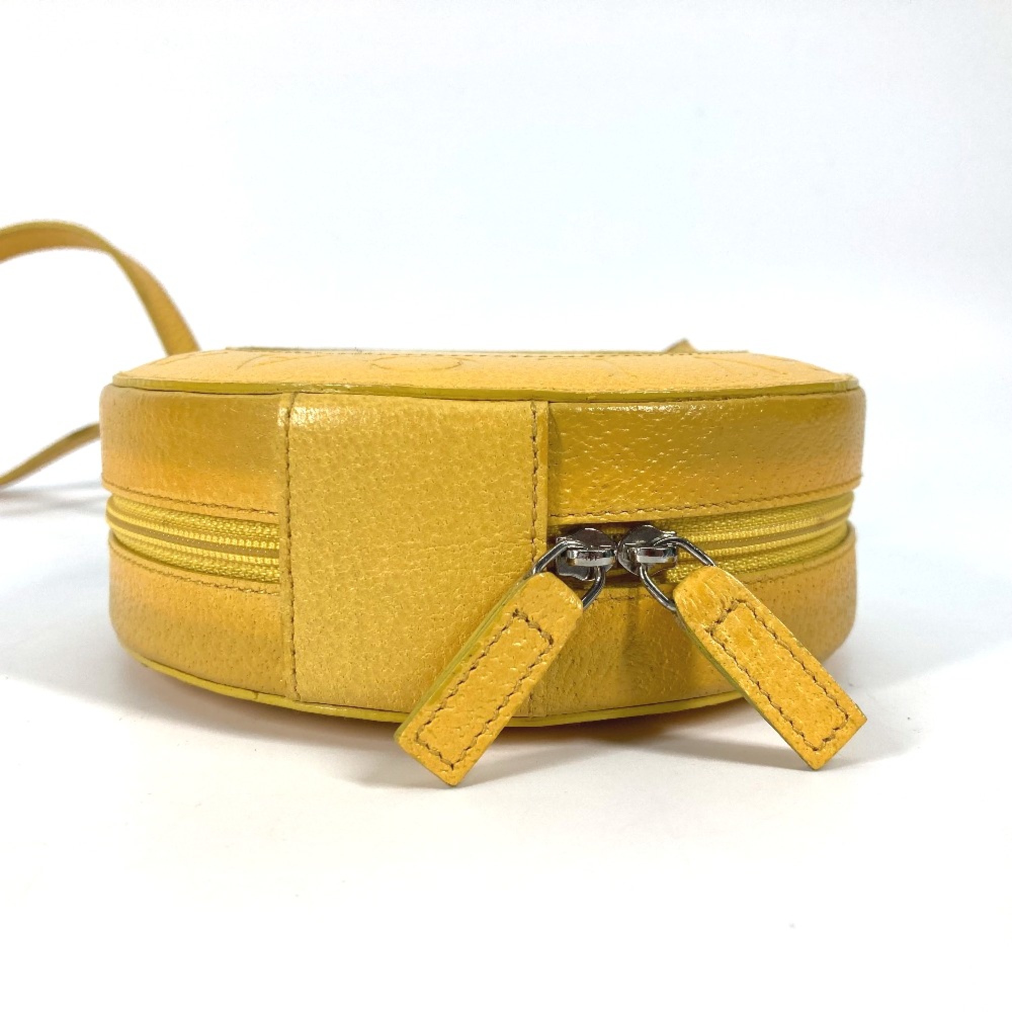 Bulgari Round shape Pochette bag Shoulder Bag yellow