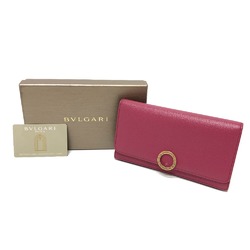 Bulgari Logo clip Wallet Long Wallet pink GoldHardware