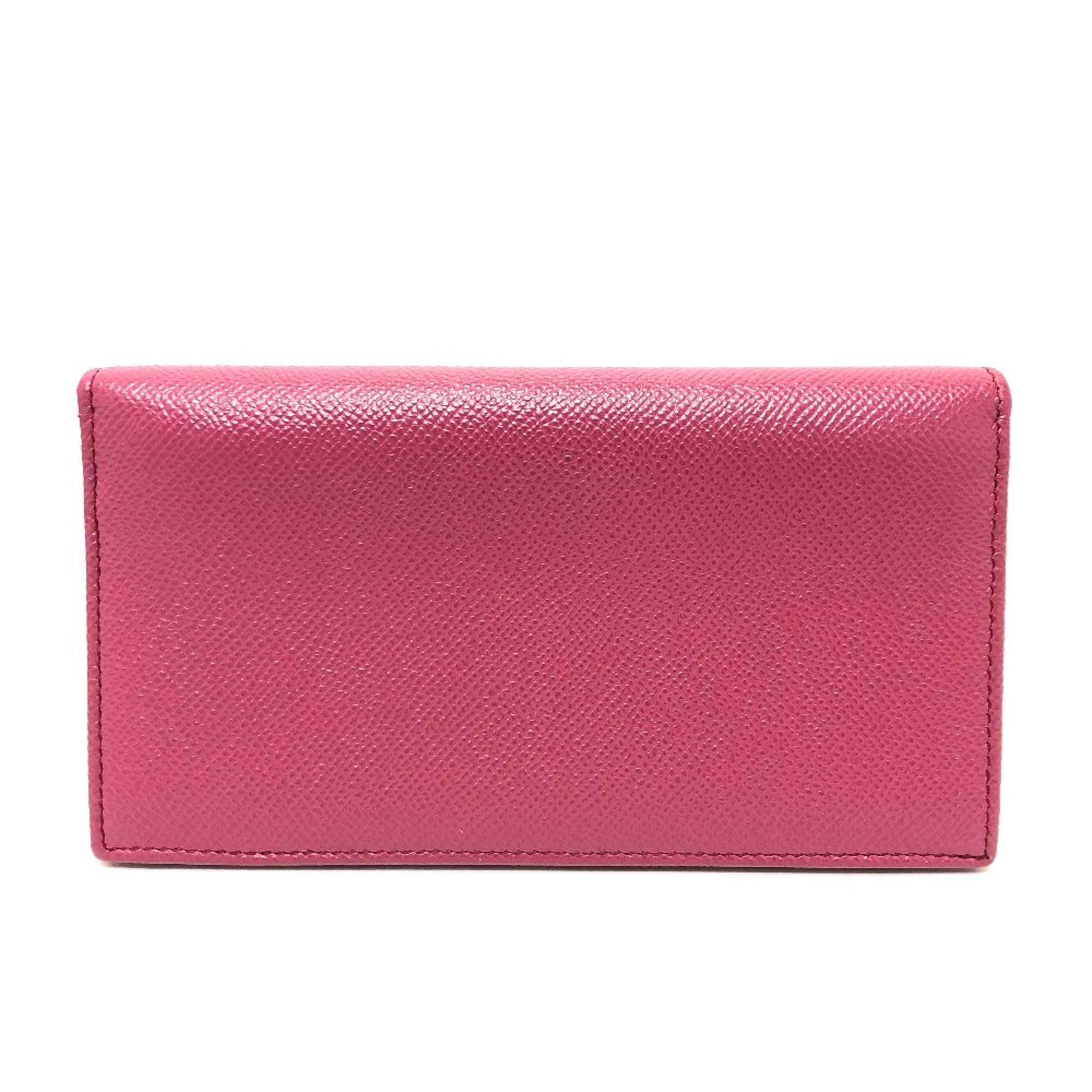 Bulgari Logo clip Wallet Long Wallet pink GoldHardware