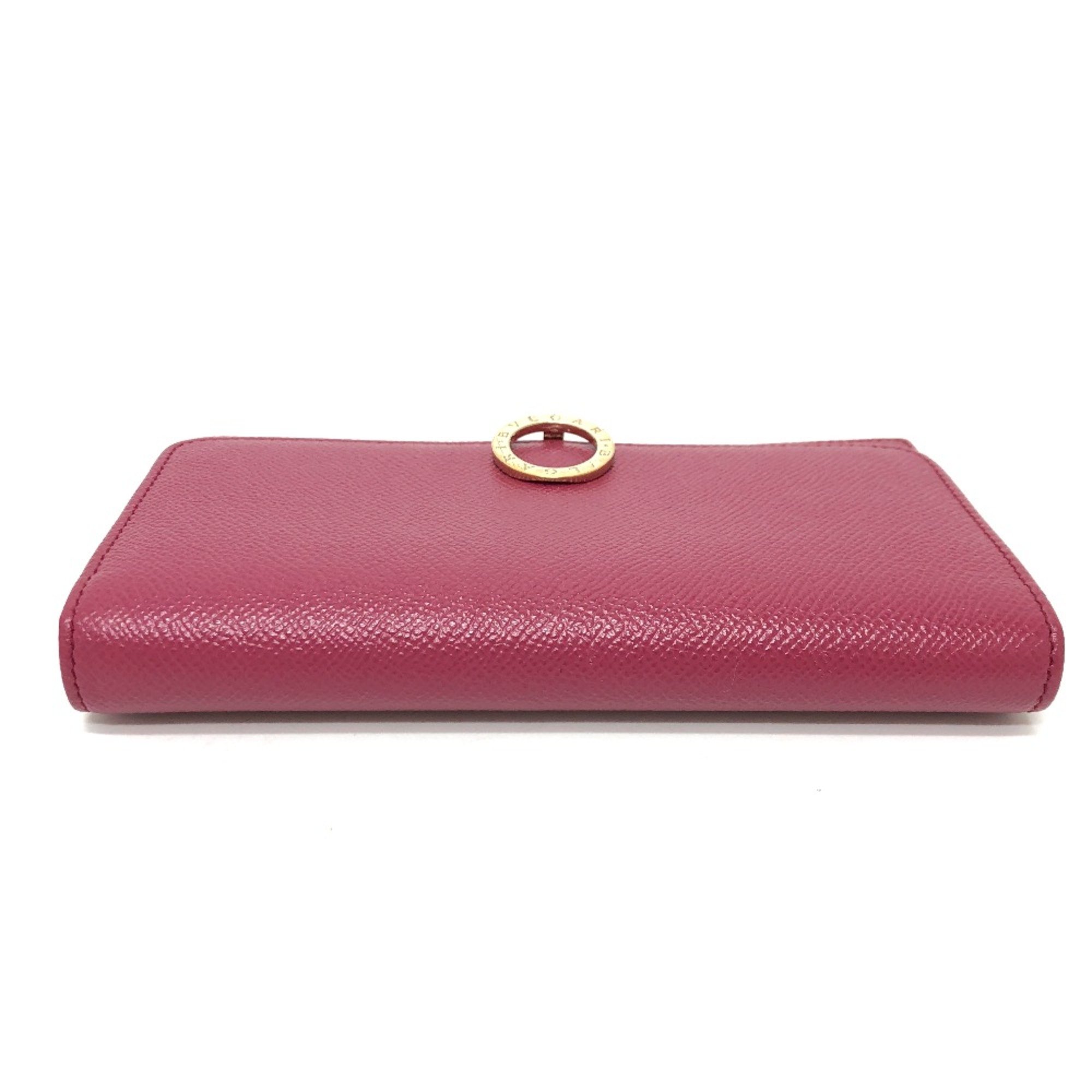 Bulgari Logo clip Wallet Long Wallet pink GoldHardware