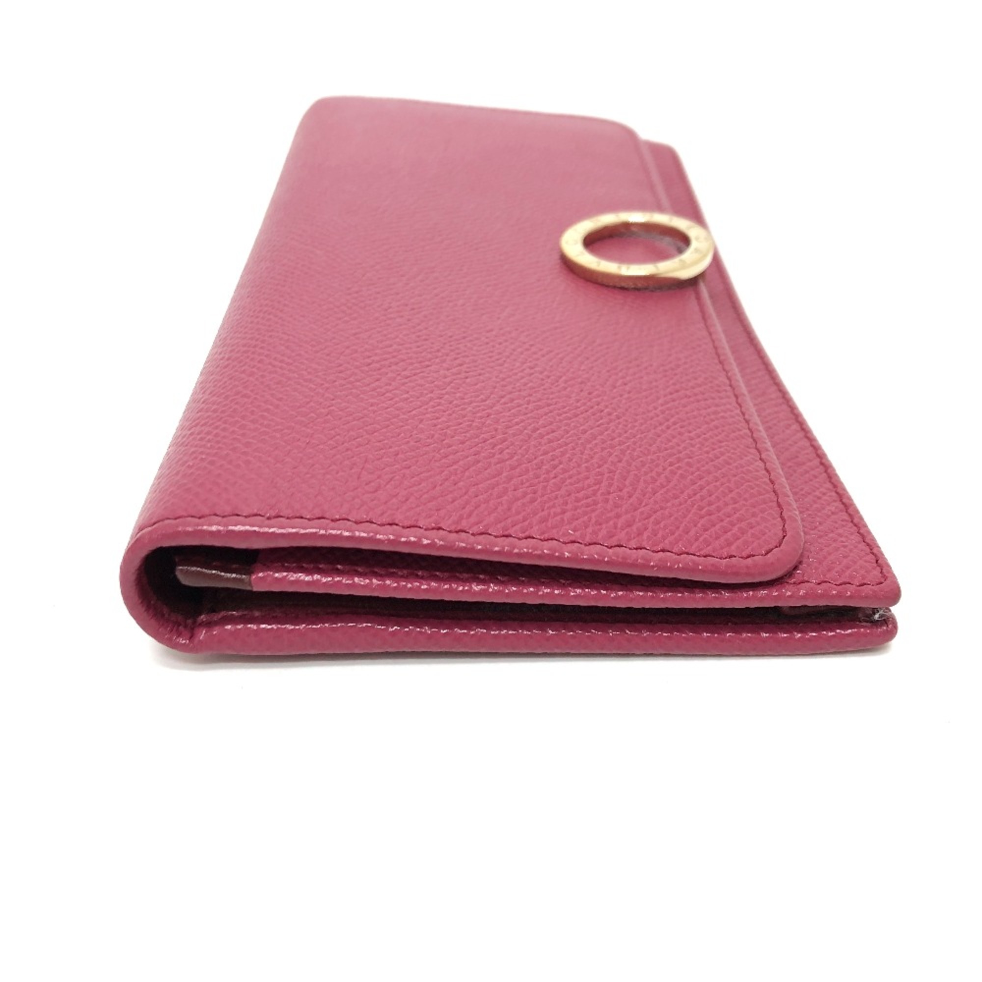 Bulgari Logo clip Wallet Long Wallet pink GoldHardware