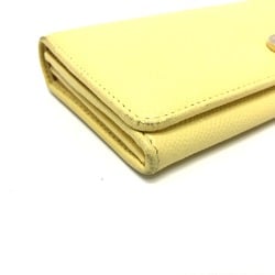 Bulgari Logo clip Folded wallet Long Wallet yellow GoldHardware