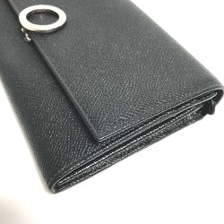 Bulgari Two fold Long Wallet Black Silver