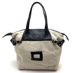 CELINE Studs Tote Bag Beige Beige x Black