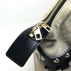 CELINE Studs Tote Bag Beige Beige x Black