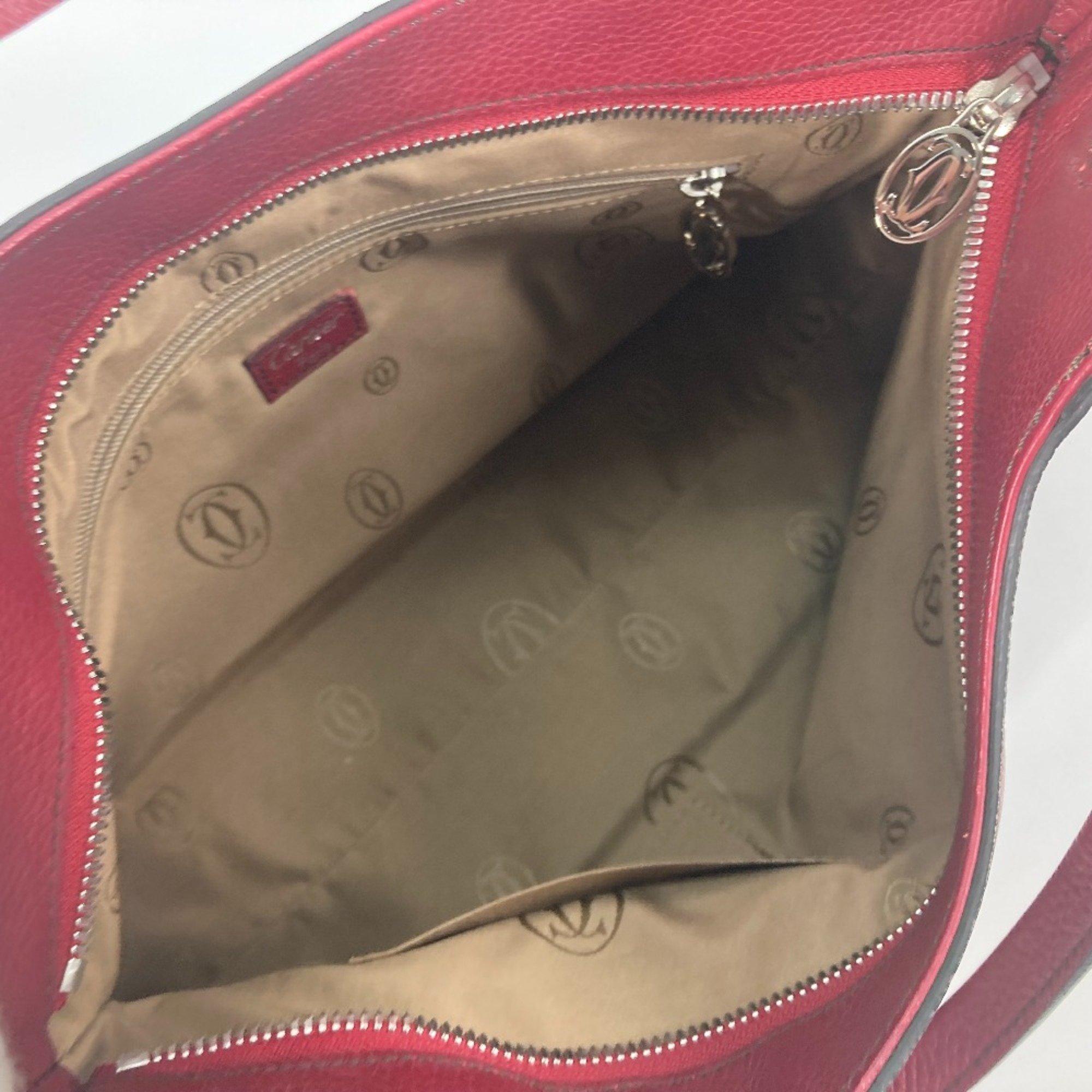 Cartier Bag Tote Bag Hand Bag Hand Bag Wine red Based