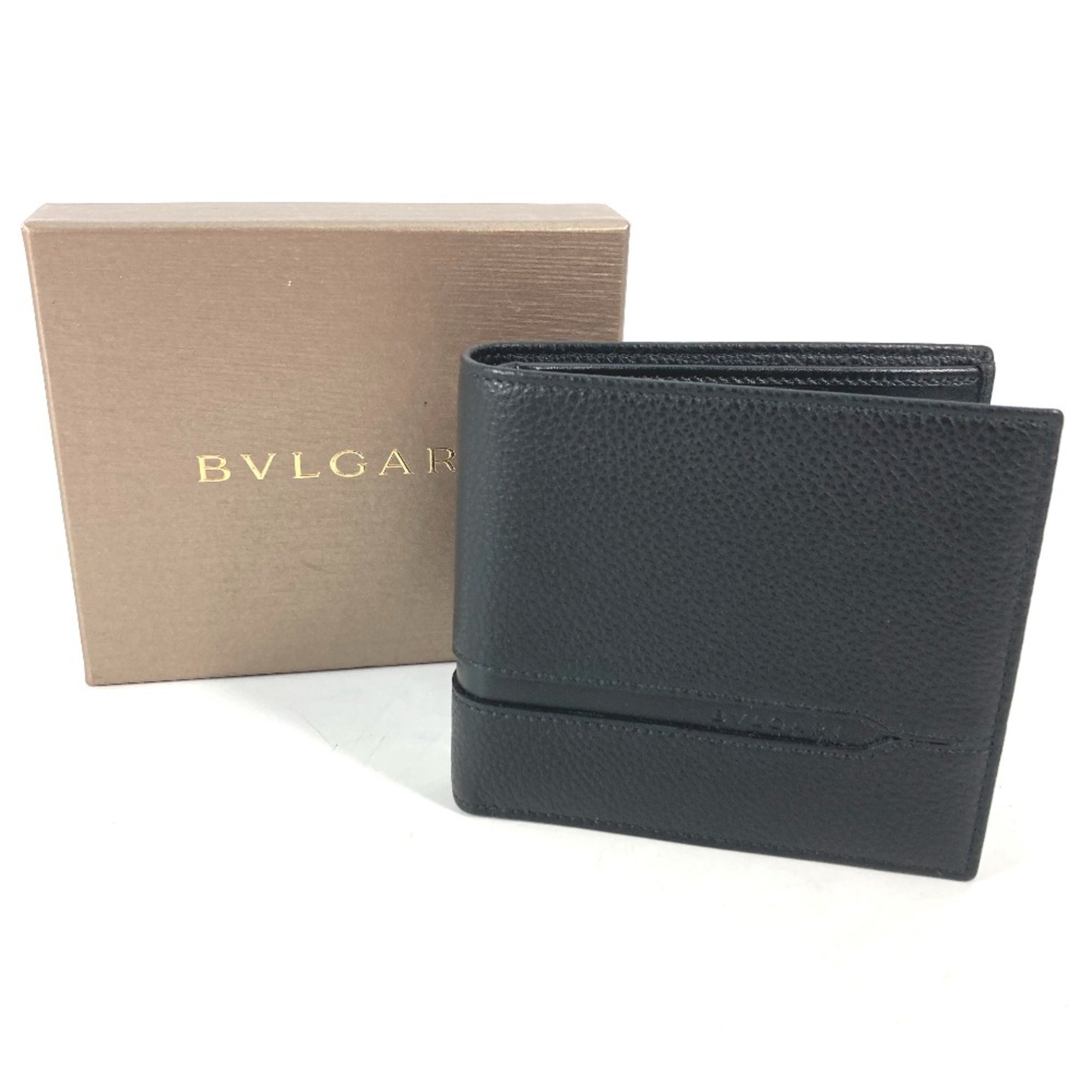 Bulgari Compact wallet Folded wallet Black