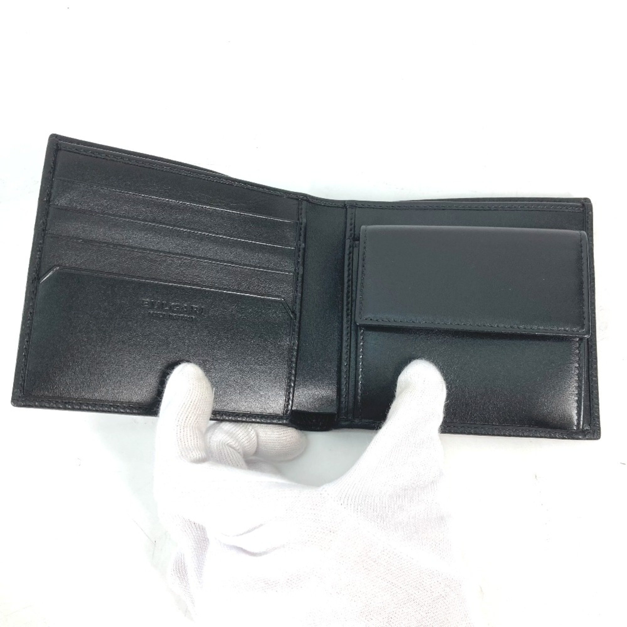 Bulgari Compact wallet Folded wallet Black