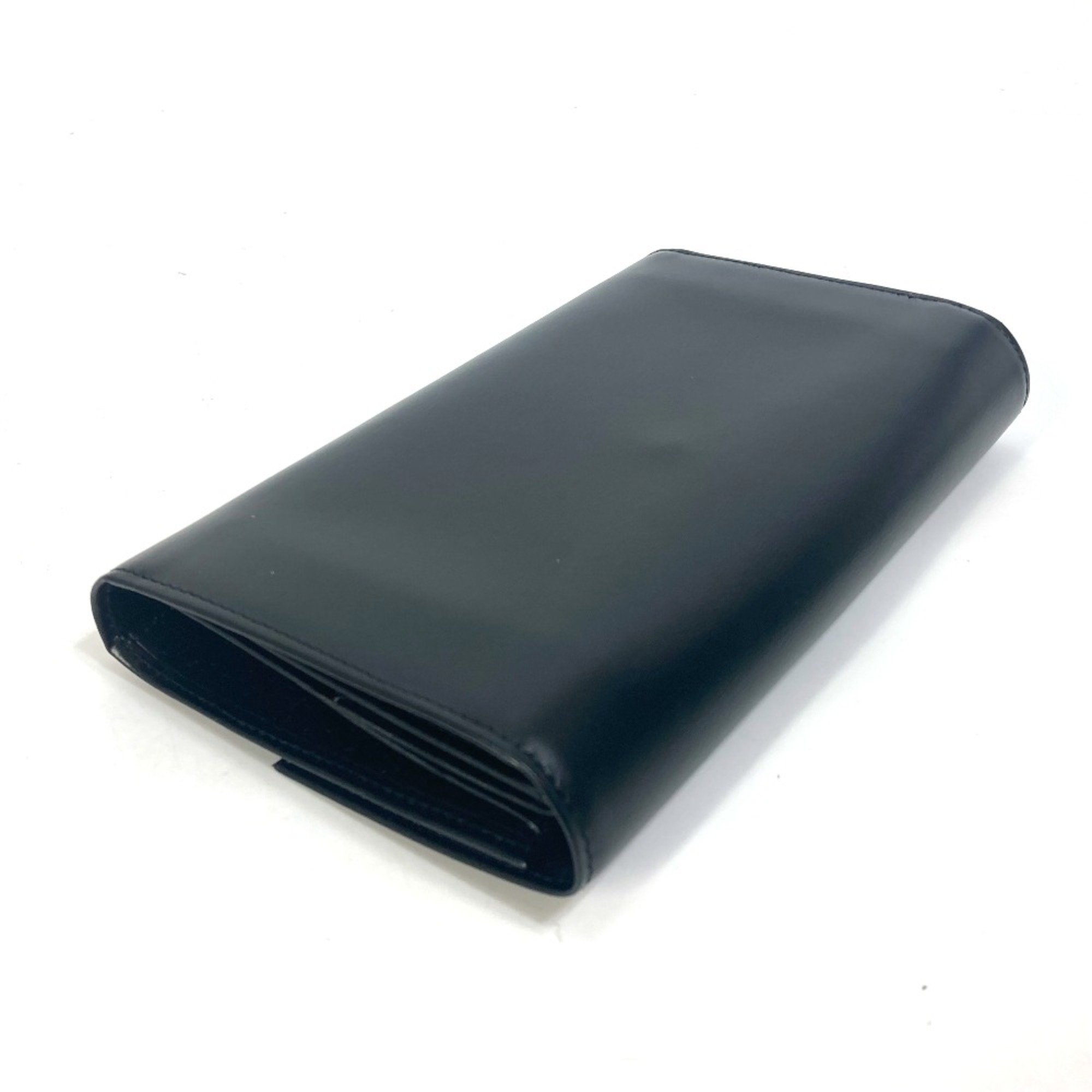 Cartier Three fold Long Wallet Black SilverHardware