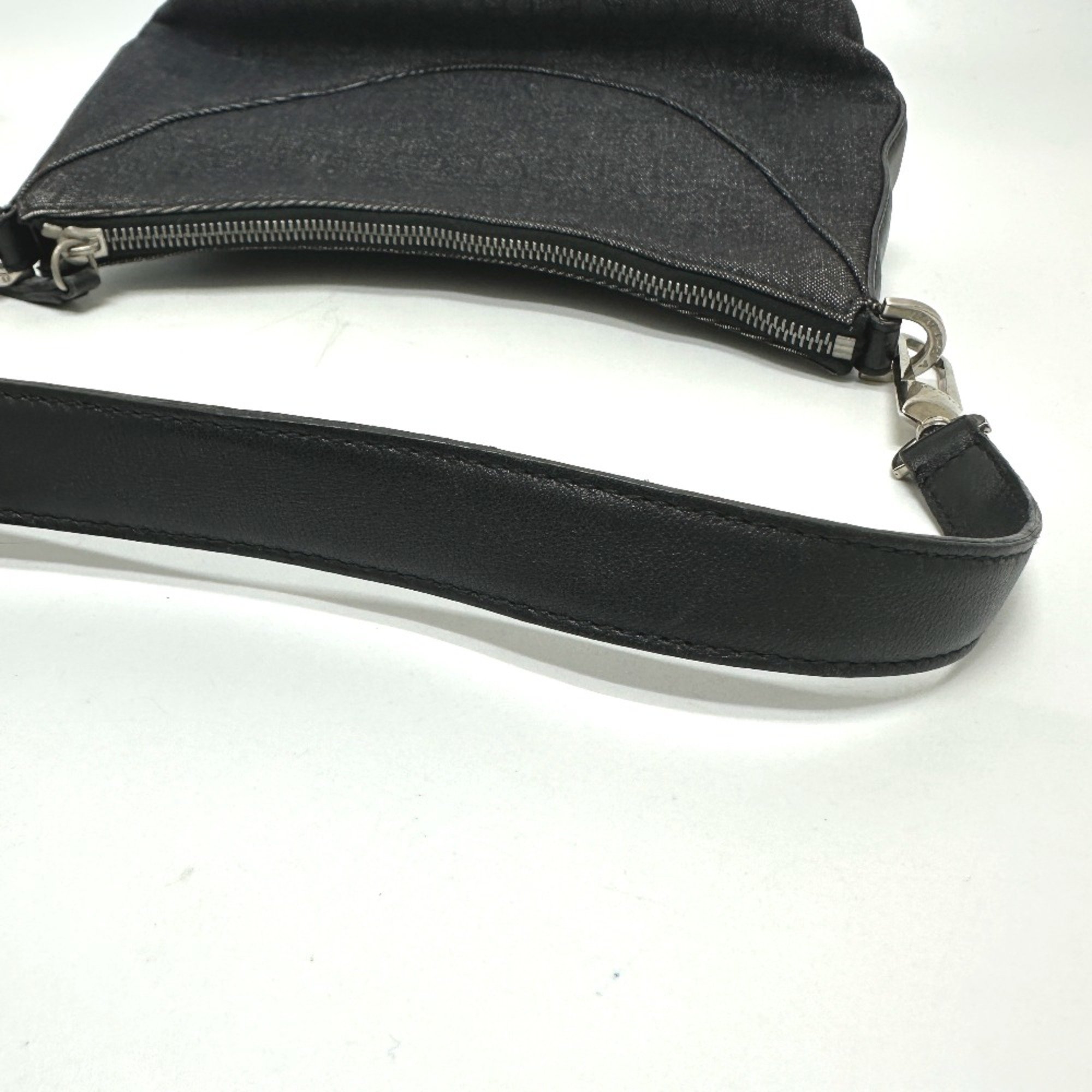 Bulgari Logo mania Bag Hand Bag Navy Based SilverHardware