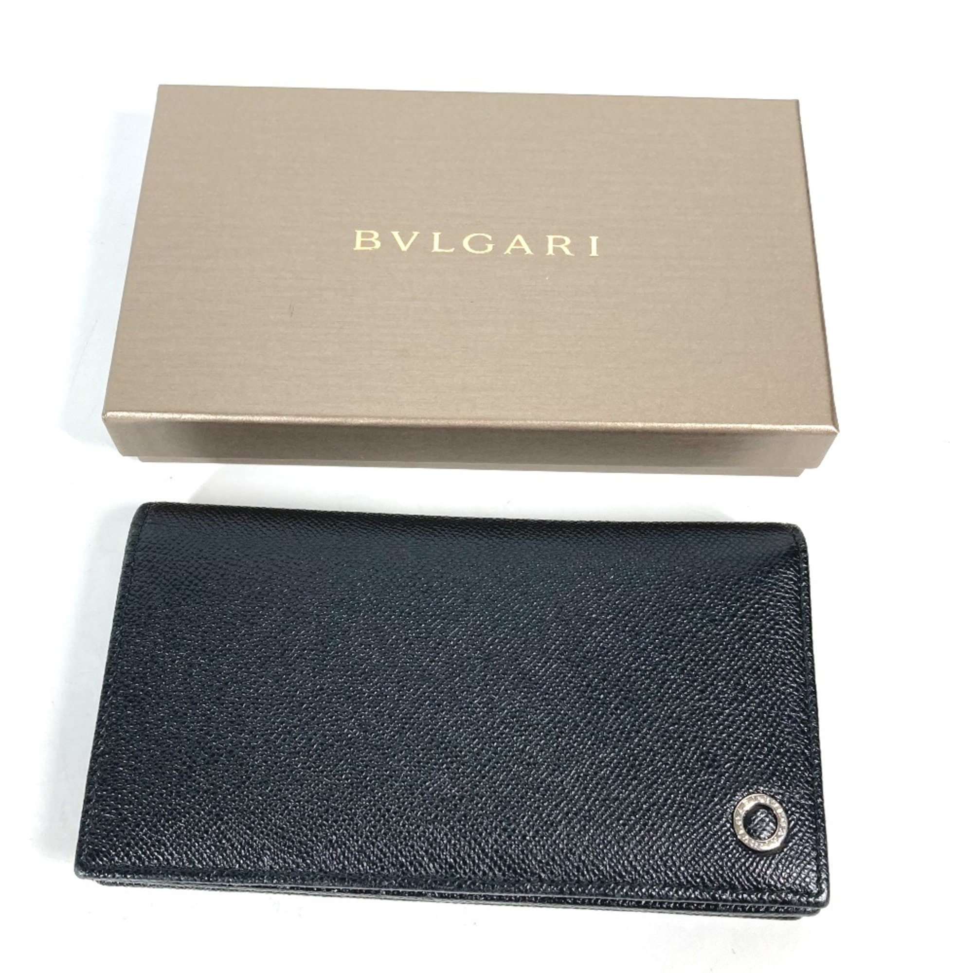 Bulgari Long wallet Two fold Long Wallet Black