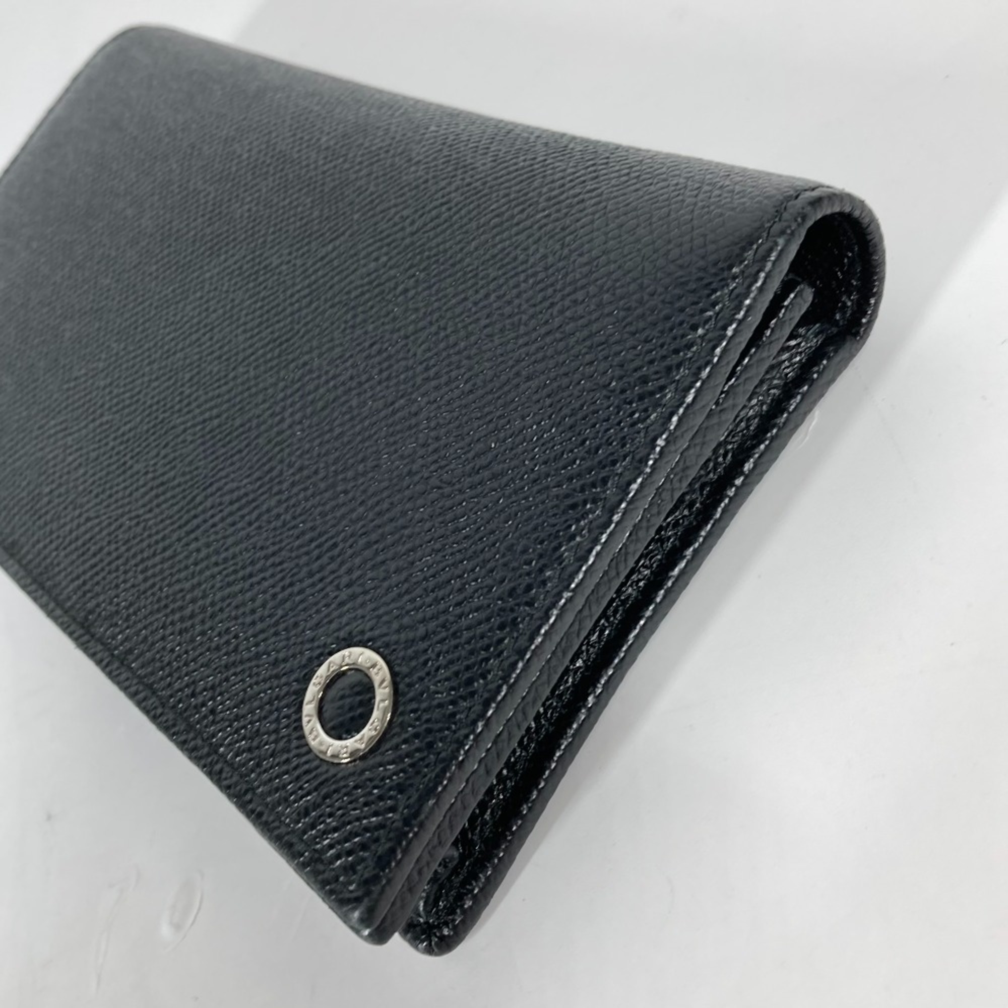 Bulgari Long wallet Two fold Long Wallet Black