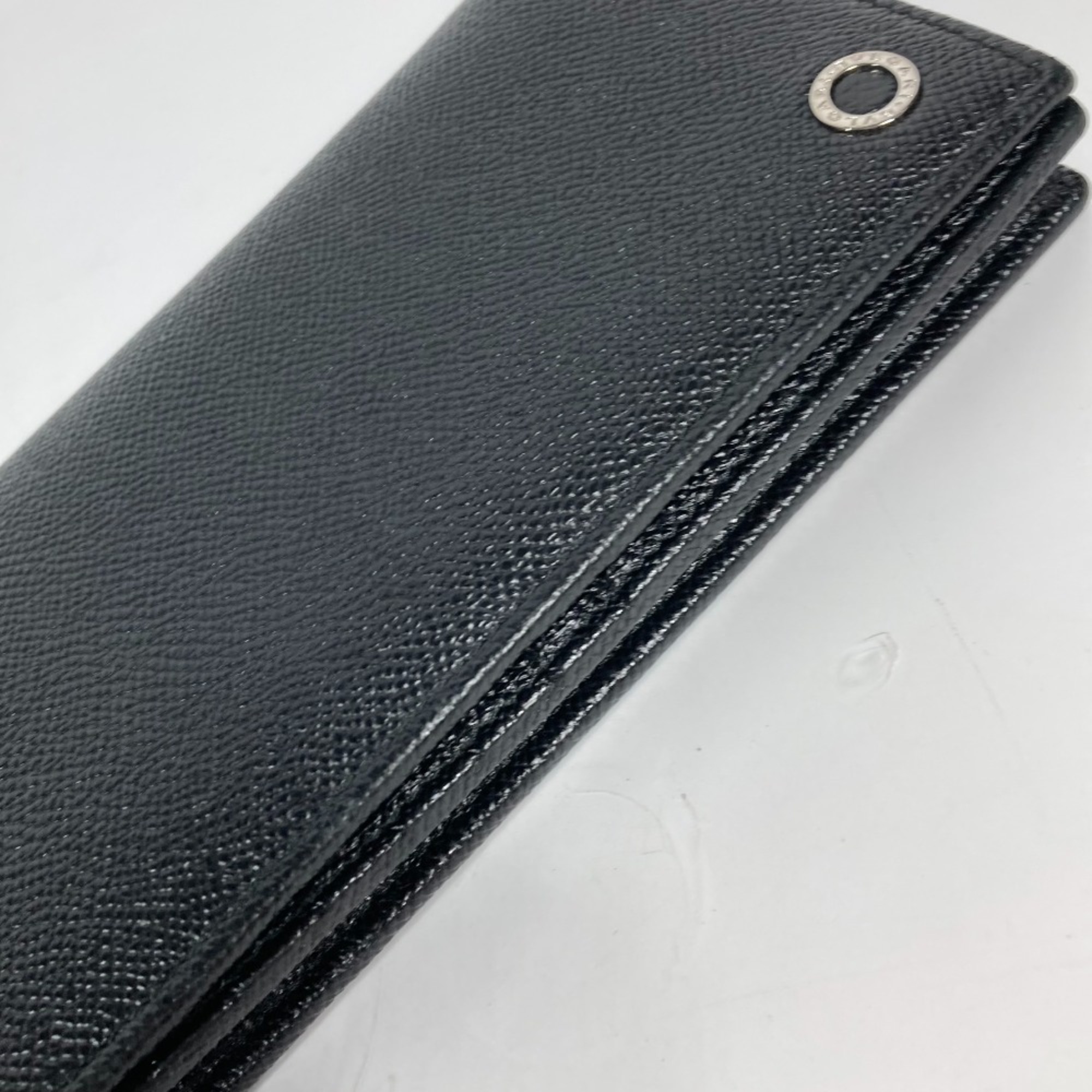 Bulgari Long wallet Two fold Long Wallet Black