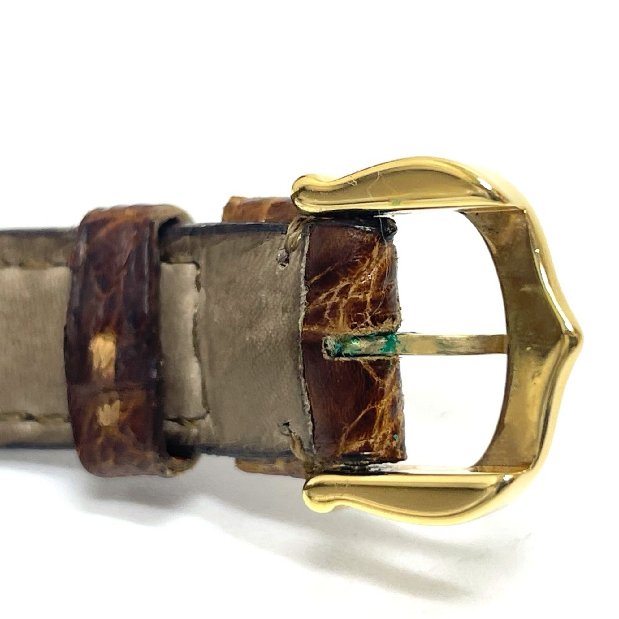 Cartier 590002 quartz Wristwatch Gold Brown belt