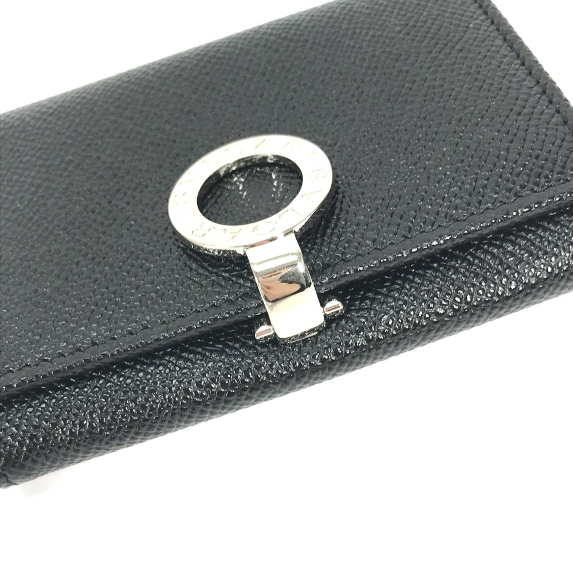 Bulgari 30420 Bifold Business Card Holder Pass Case Card Case Black