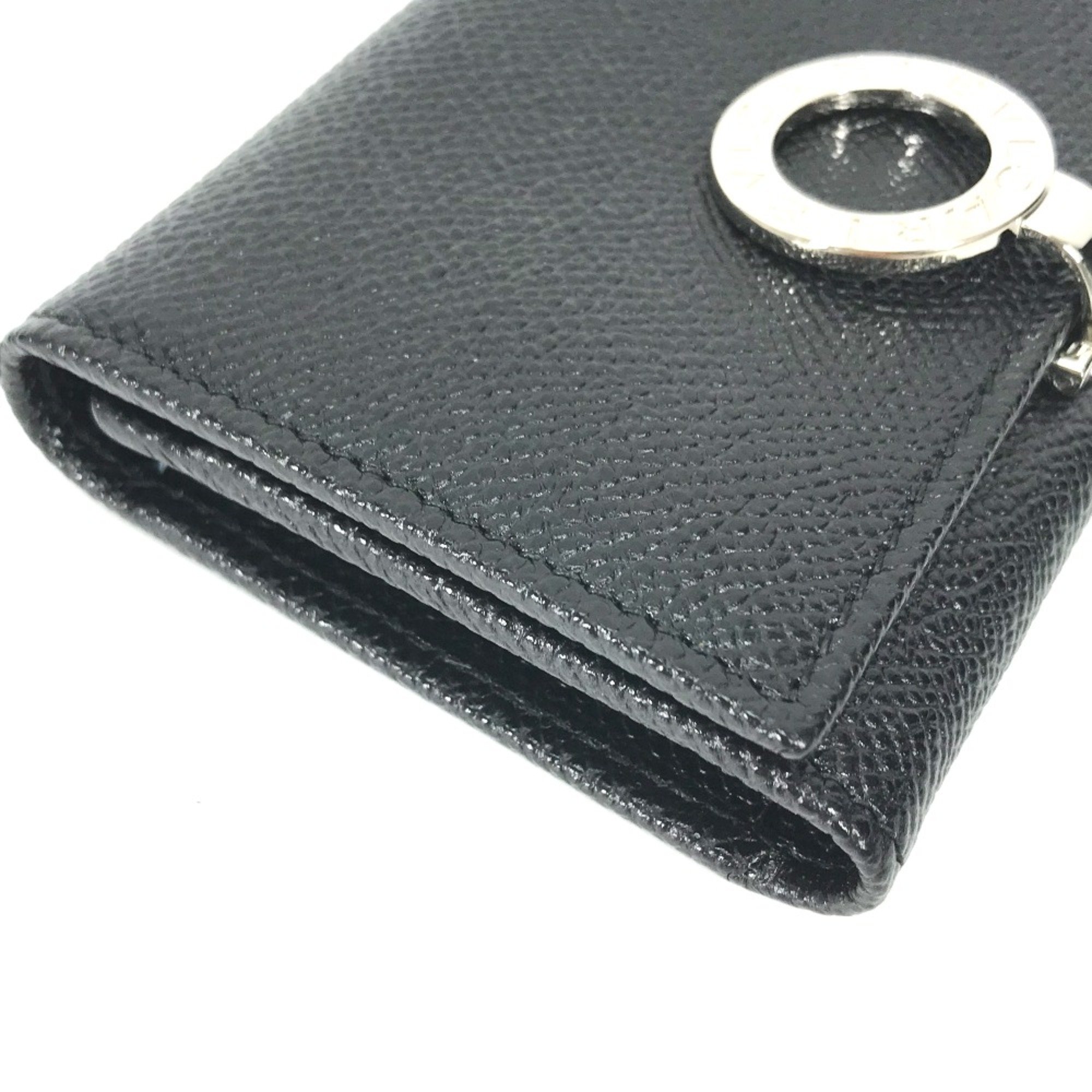 Bulgari 30420 Bifold Business Card Holder Pass Case Card Case Black