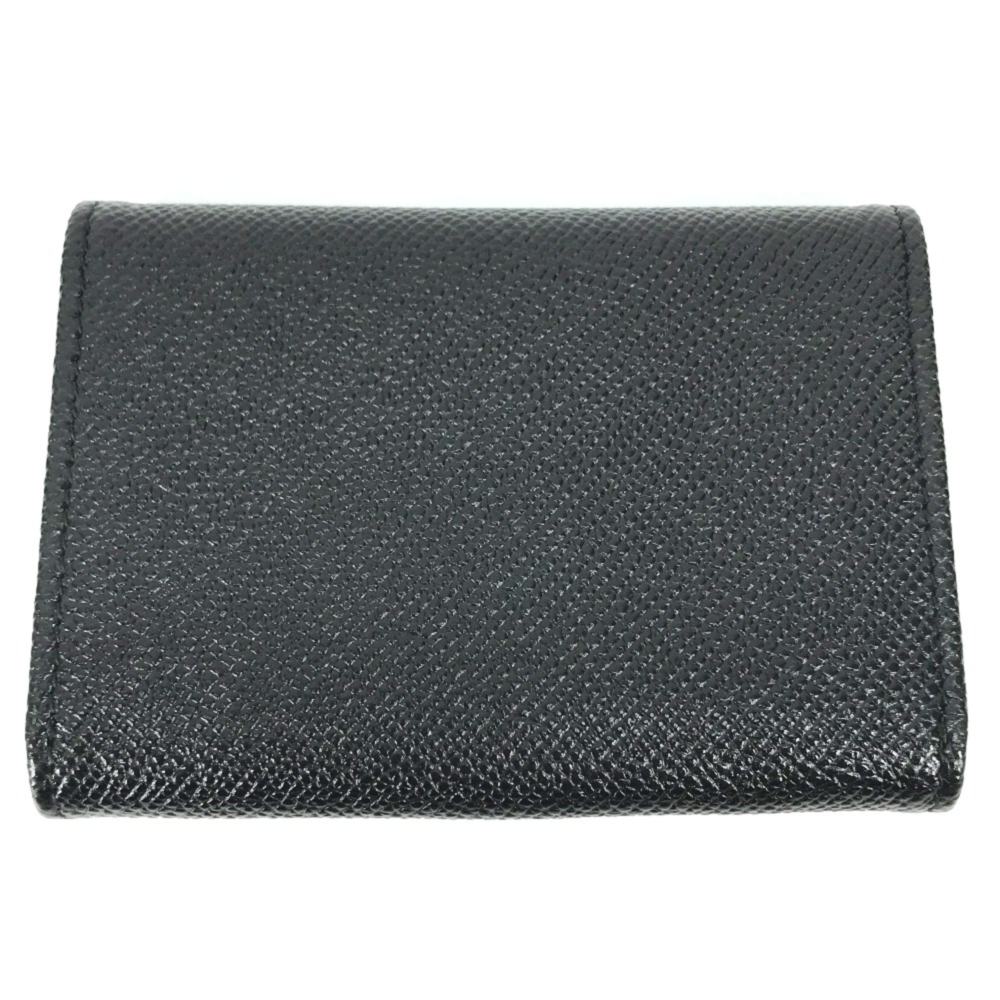 Bulgari 30420 Bifold Business Card Holder Pass Case Card Case Black