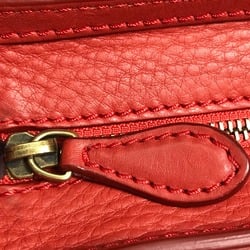 CELINE 168243 Nano Shopper Bag Crossbody Shoulder Bag Hand Bag Lipstick Red Red