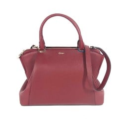 Cartier L1001829 Logo 2WAY Bag Shoulder Bag Crossbody Bag Tote Bag Hand Bag Bordeaux