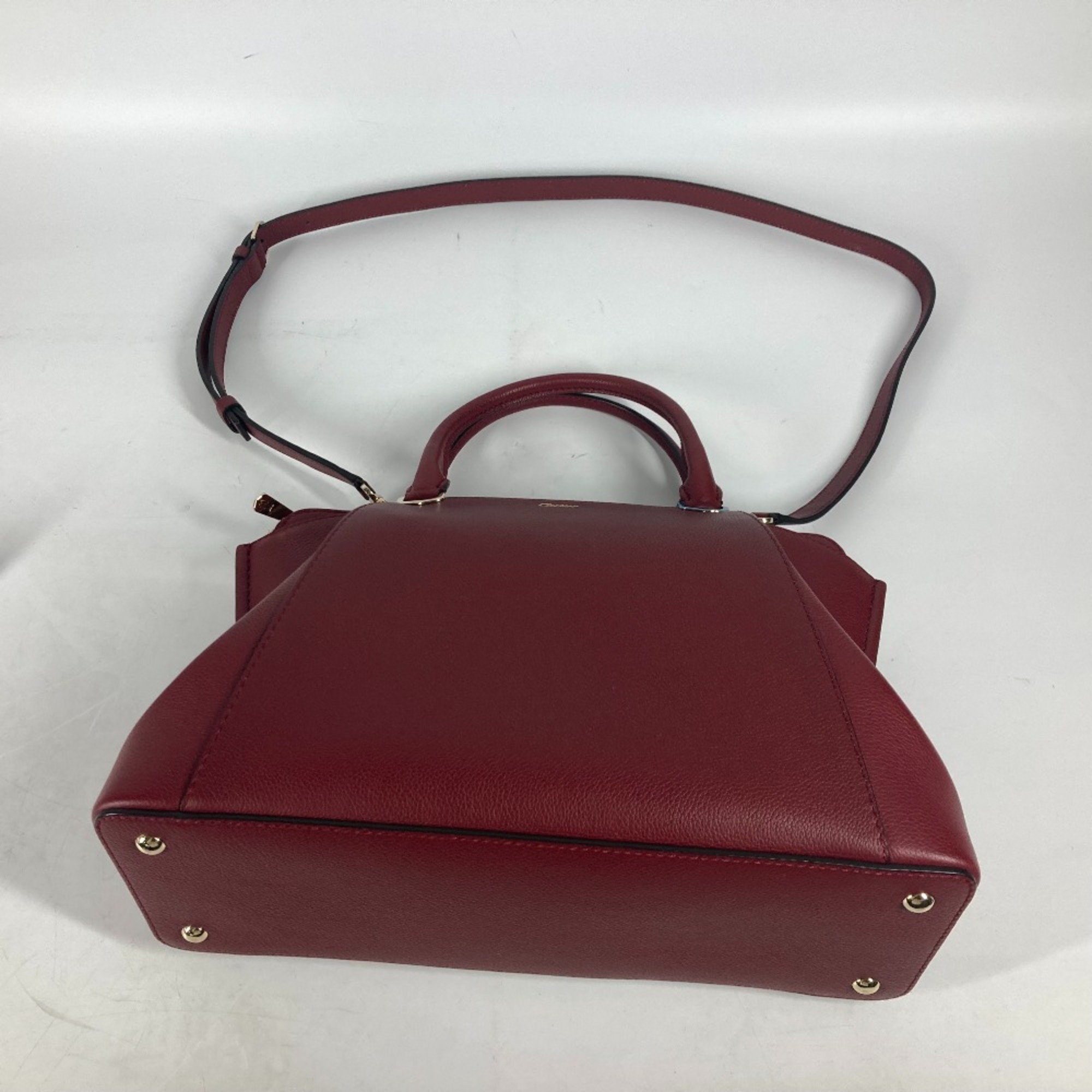 Cartier L1001829 Logo 2WAY Bag Shoulder Bag Crossbody Bag Tote Bag Hand Bag Bordeaux