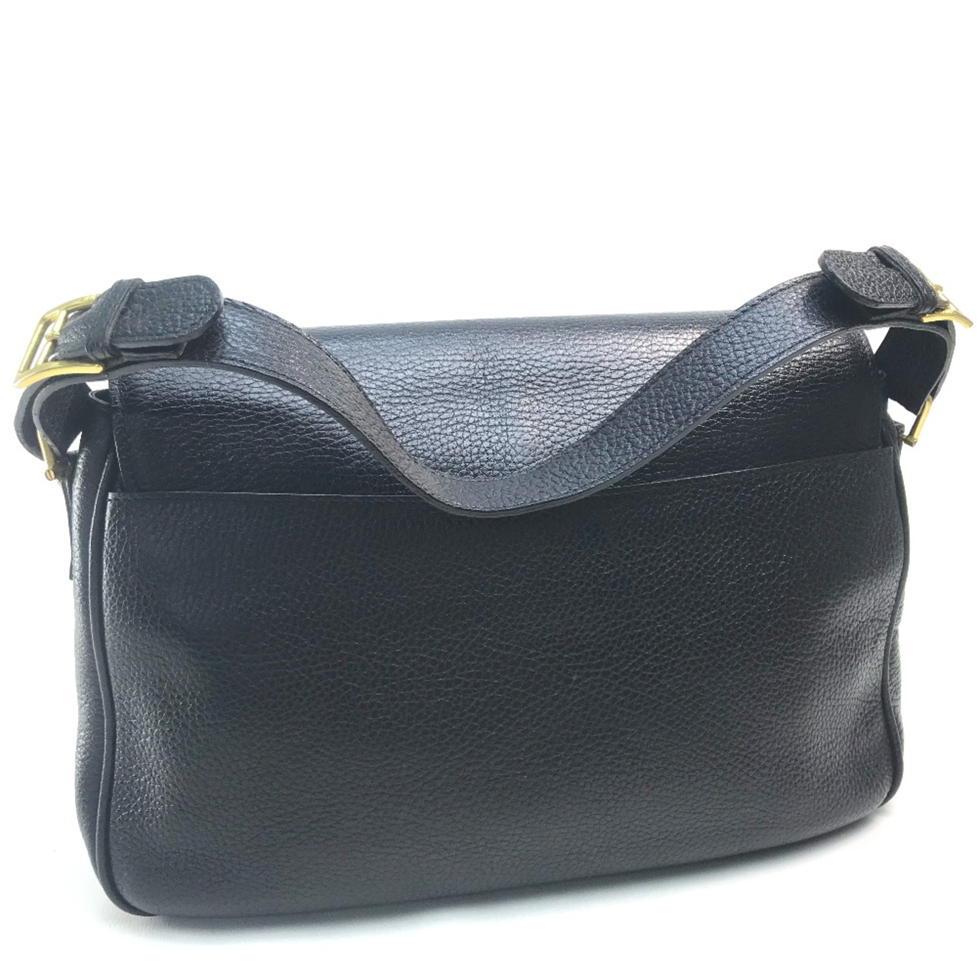 CELINE vintage Kaban One Shoulder Bag Hand Bag Black x GoldHardware