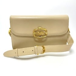 CELINE Carriage hardware bag shawl Shoulder Bag Beige x GoldHardware