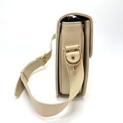 CELINE Carriage hardware bag shawl Shoulder Bag Beige x GoldHardware