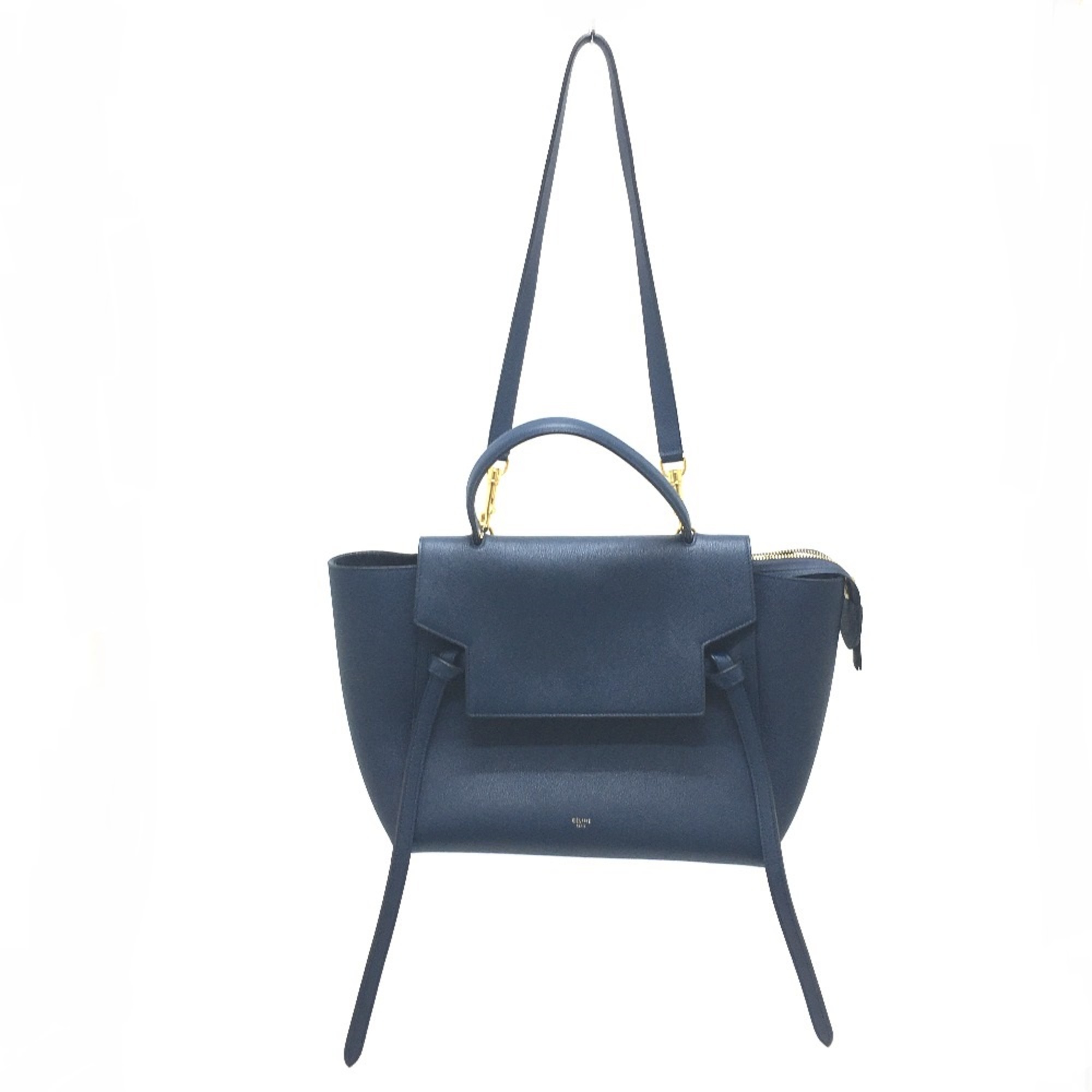 CELINE 176103ZVA.07DS flap Bag Semi Shoulder Bag Hand Bag Deep sea blue Navy