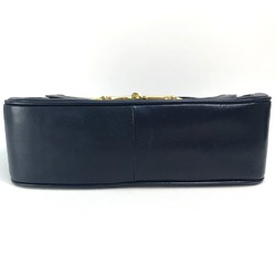 CELINE Old CELINE bag vintage Shoulder Bag Gray x Navy GoldHardware