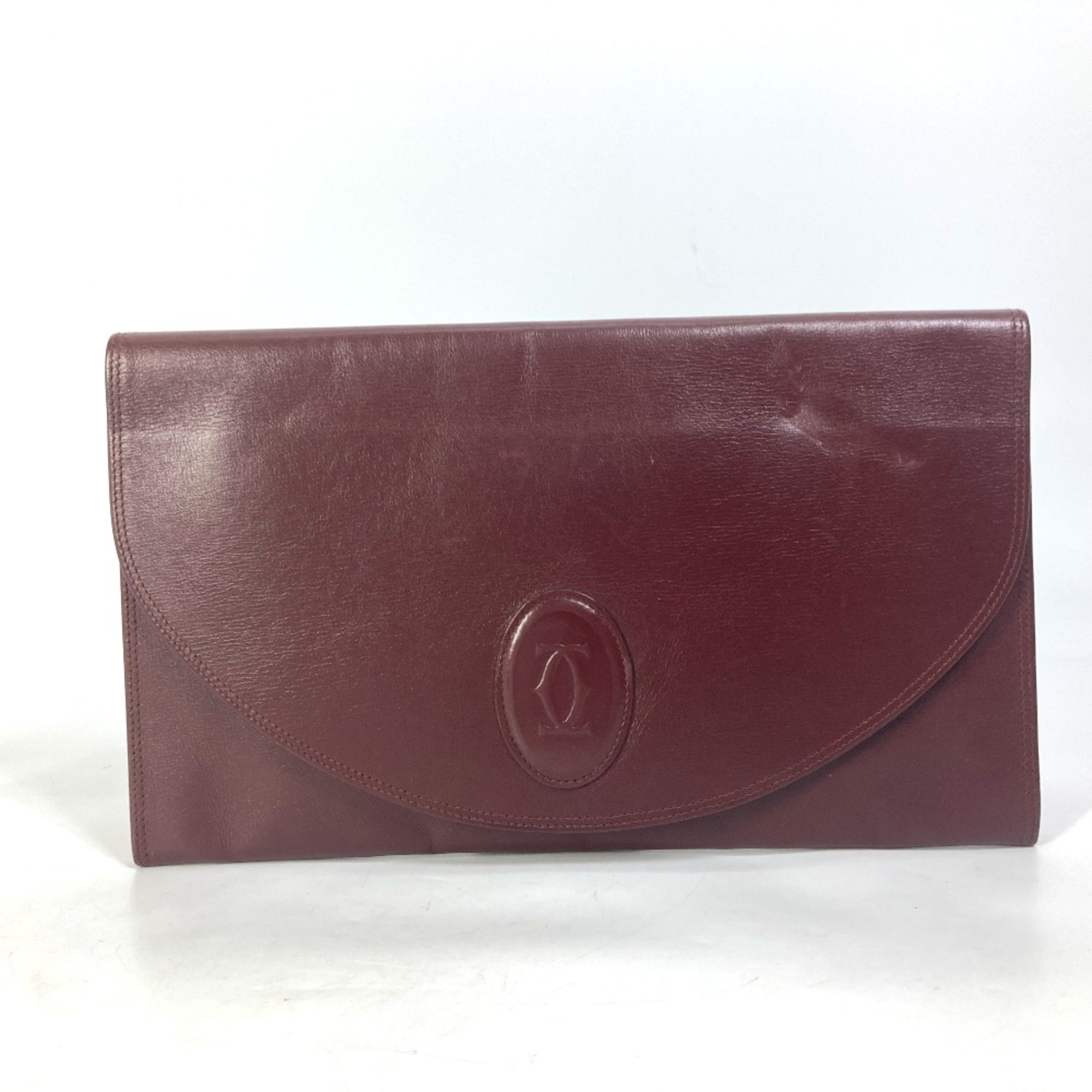 Cartier Pouch Clutch bag wine-red