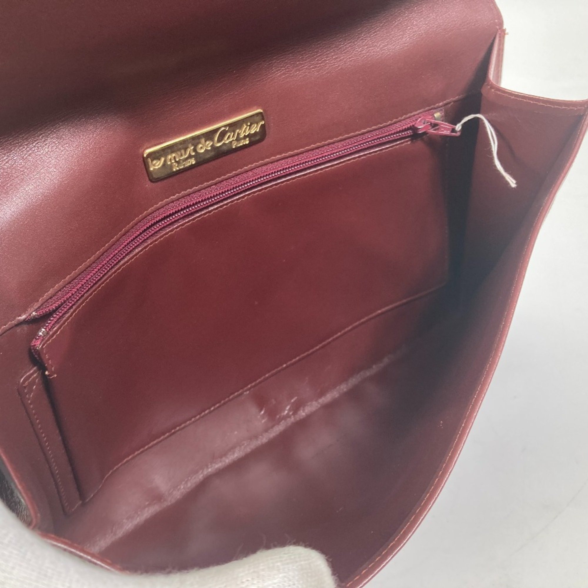 Cartier Pouch Clutch bag wine-red