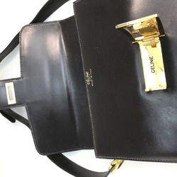 CELINE vintage Bag Shoulder Bag Dark Brown x GoldHardware