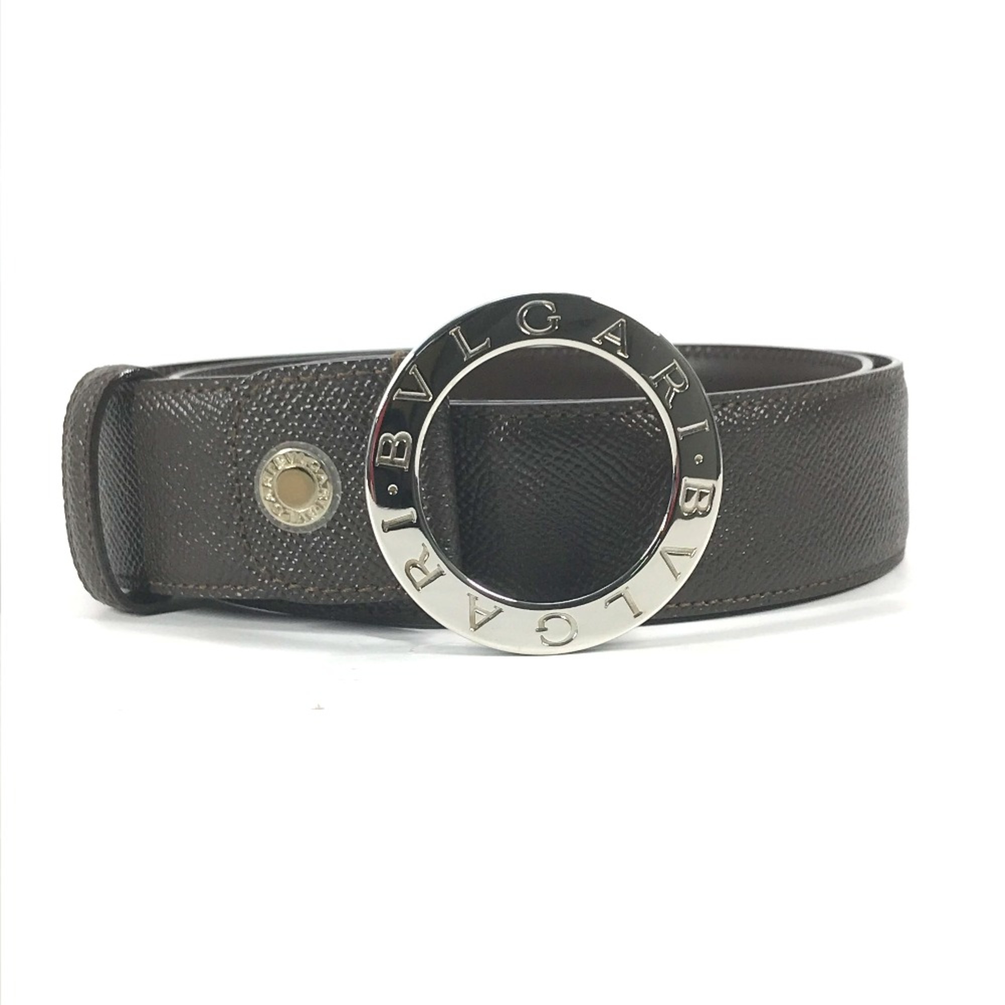 Bulgari belt Dark brown SilverHardware