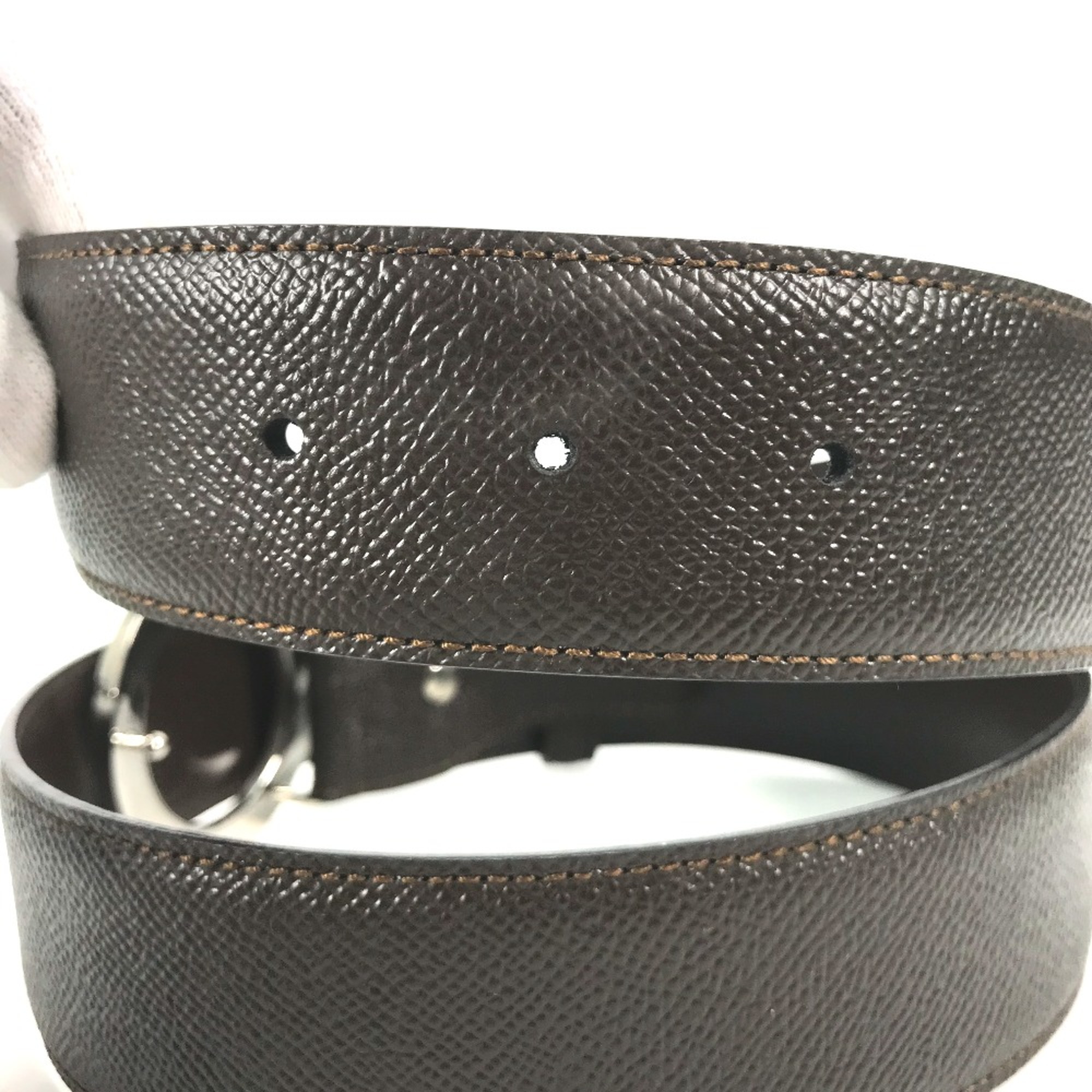 Bulgari belt Dark brown SilverHardware