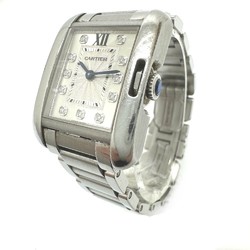 Cartier W4TA0003 11P diamond quartz Wristwatch Silver