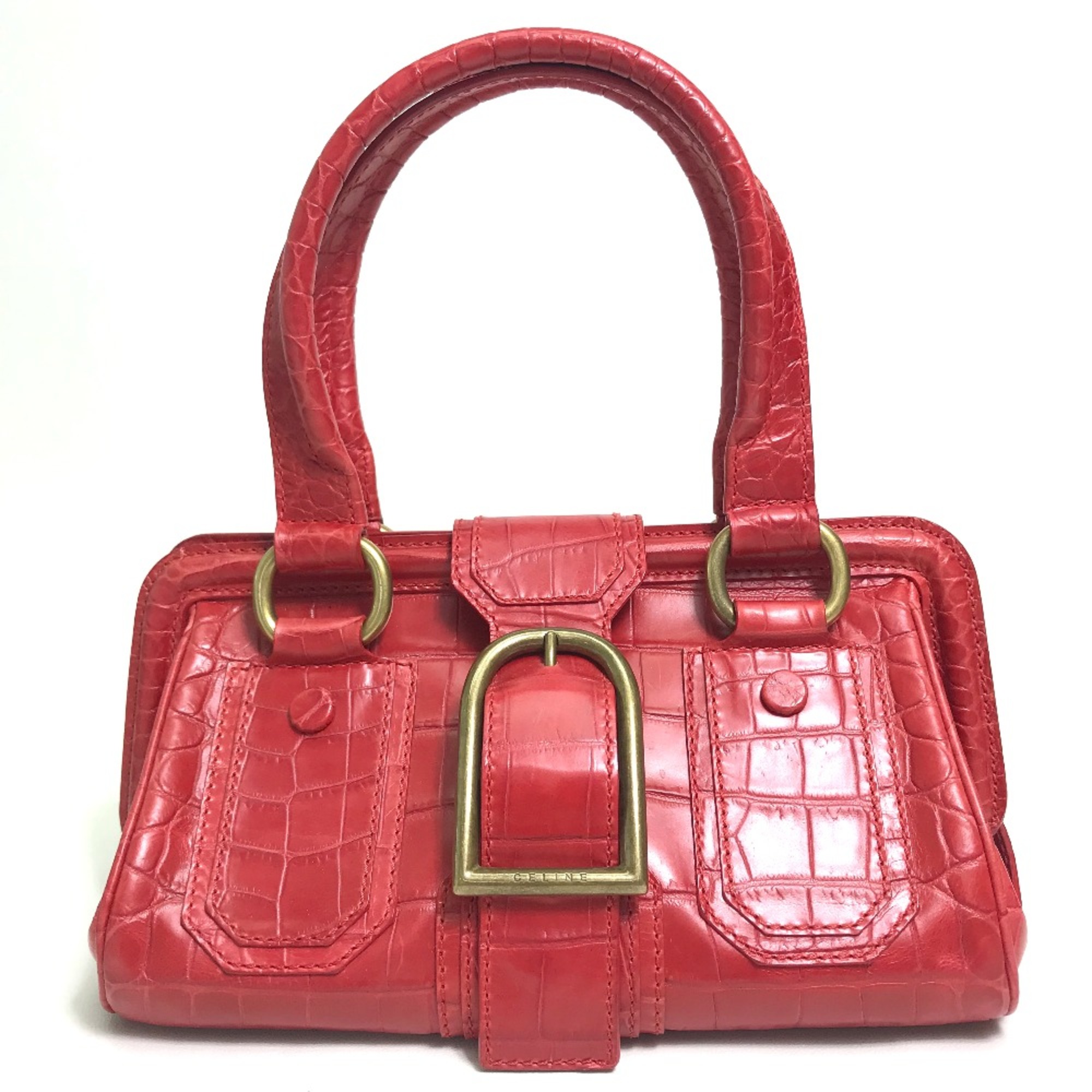 CELINE belt Bag Hand Bag Red GoldHardware