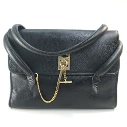 CELINE vintage Bag Tote Bag Hand Bag Black x GoldHardware