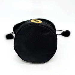 CELINE Logo circle purse Pouch Black