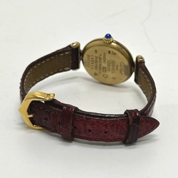 Cartier Vintage quartz Wristwatch Gold Brown belt