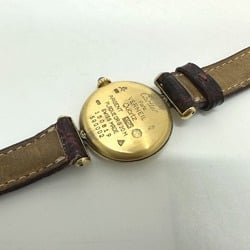 Cartier Vintage quartz Wristwatch Gold Brown belt