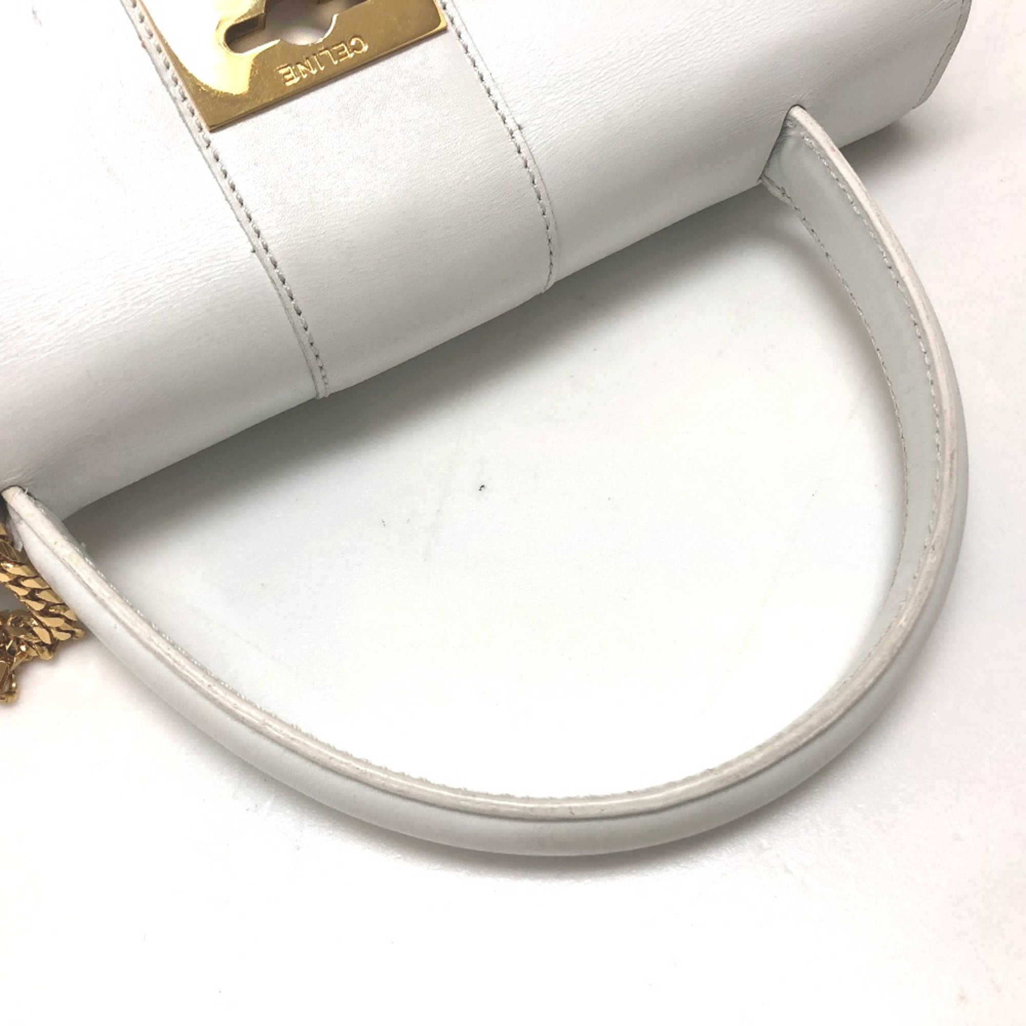 CELINE vintage Bag Tote Bag Hand Bag White