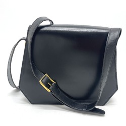 CELINE logo Bag Crossbody Shoulder Bag Black GoldHardware