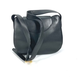 Cartier Shoulder Shoulder Bag Black Gold