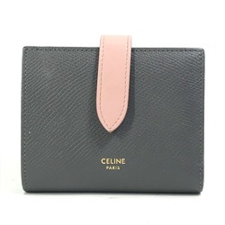 CELINE 10H263BRU.10GV Bicolor Compact Trifold wallet Gray x pink