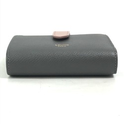 CELINE 10H263BRU.10GV Bicolor Compact Trifold wallet Gray x pink