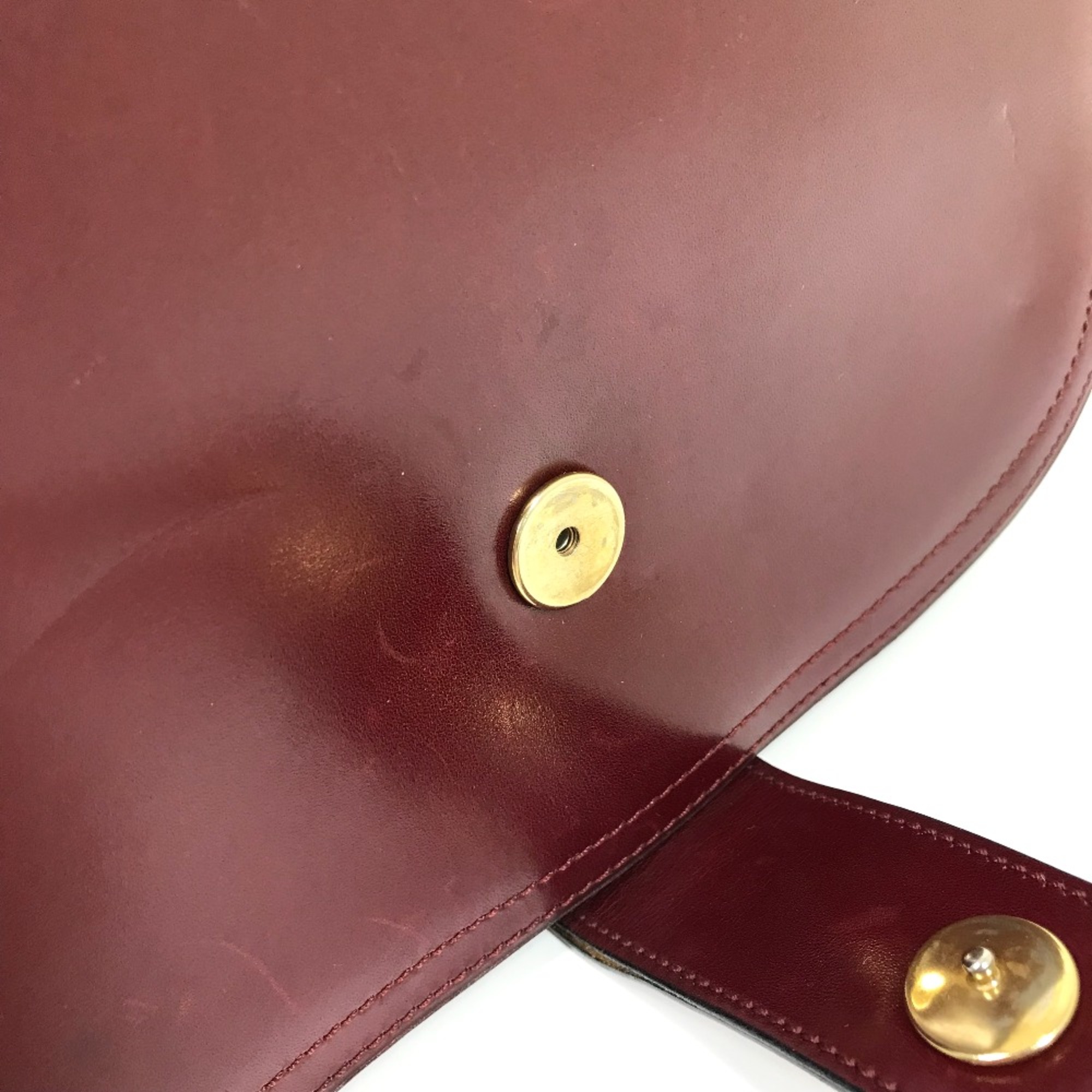 CELINE logo bag shawl Shoulder Bag Bordeaux Based