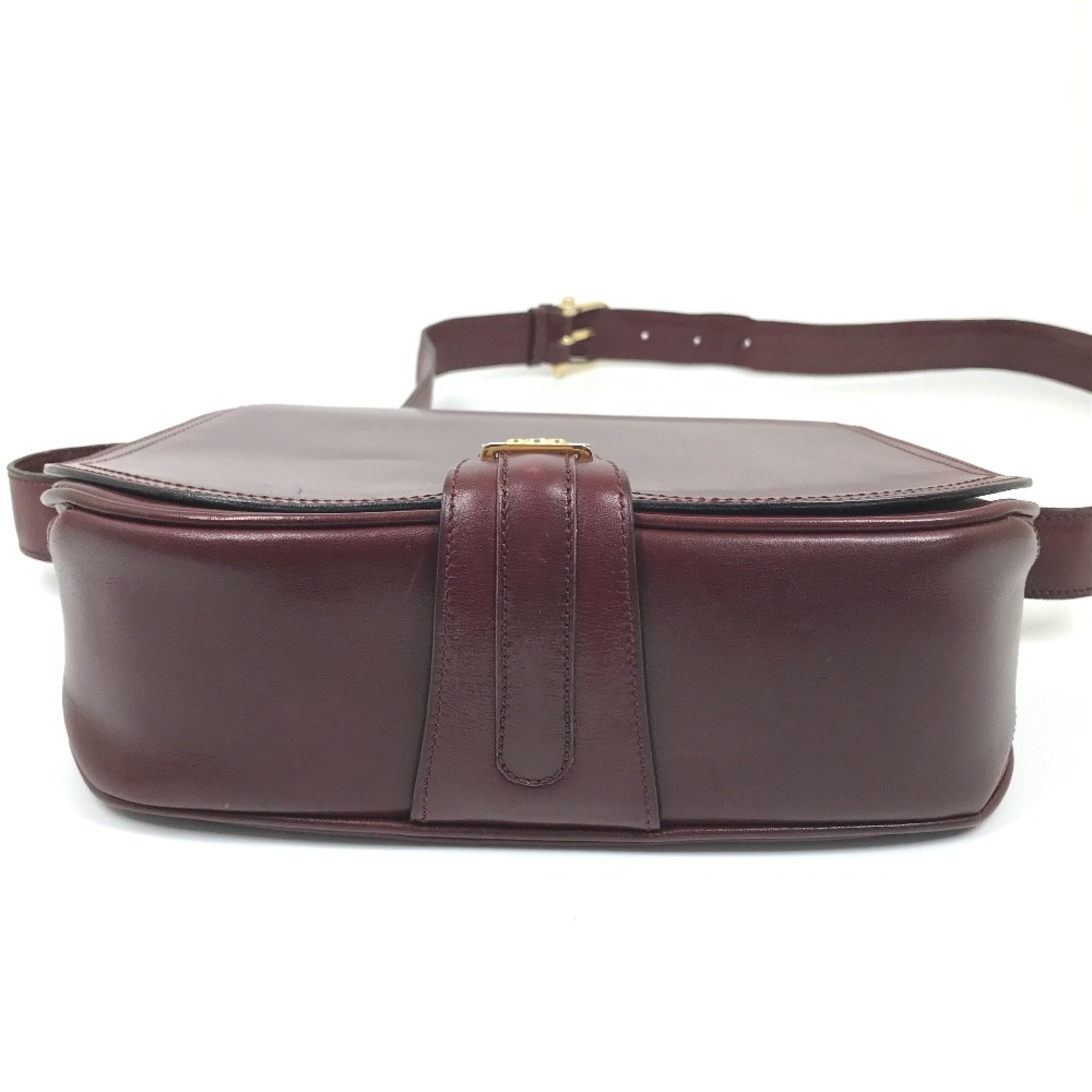 CELINE logo bag shawl Shoulder Bag Bordeaux Based