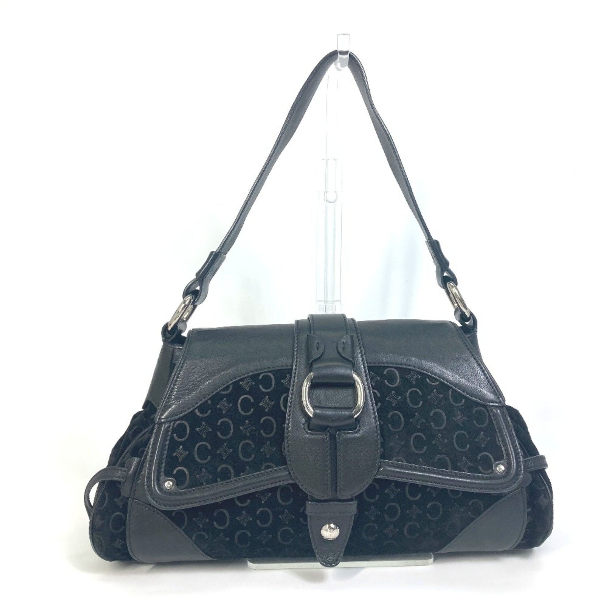 CELINE CMacadam bag one shoulder Hand Bag Black