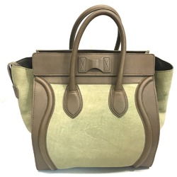 CELINE 165213 Mini Shopper Bag Tote Bag Hand Bag Beige BrownBased