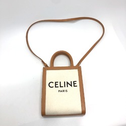 CELINE logo Bag 2WAY Shoulder Bag Beige